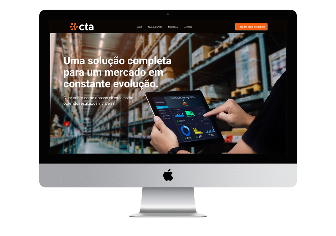 Mockup do case CTA